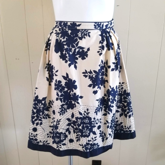Coldwater Creek Dresses & Skirts - coldwater creek blue floral print embroidered skirt women medium